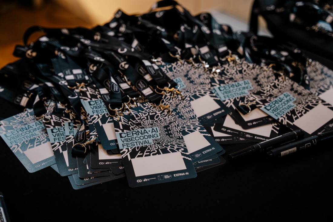 Conference lanyards ready for attendees