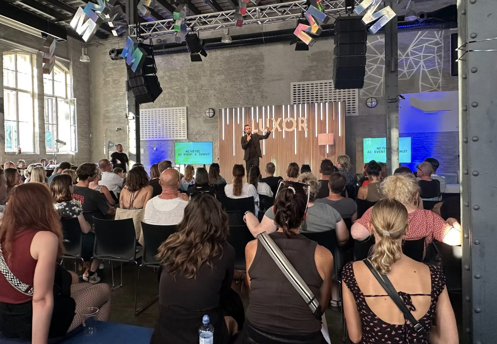 Audience at an AI event